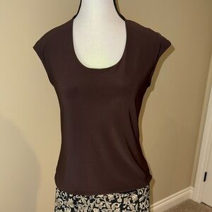 Laura Petites Blouse Shirt Top Elegant Dark Brown Women's Women’s